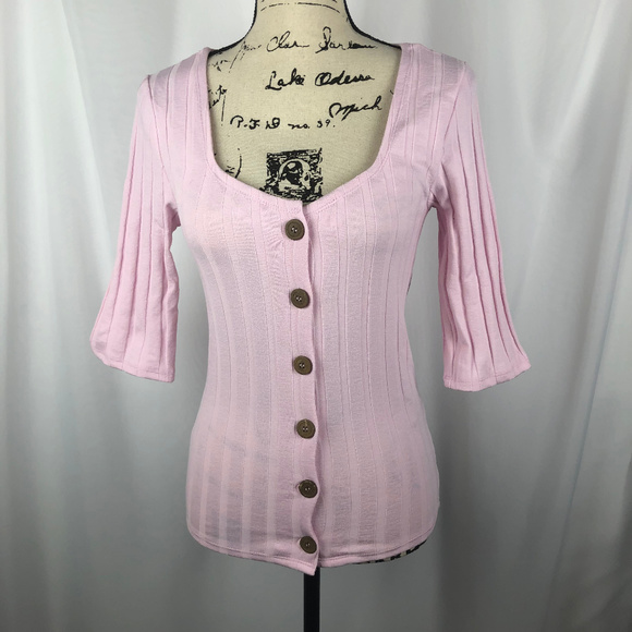 Free People Central Park Top Color Blush Sz Medium - Picture 4 of 6